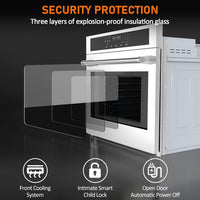 Stainless Steel 30" Touch Control Built-In Oven HEW3001 - Microwave Drawer, Microwave Countertop, Electric Built-In Touch Panel Oven, Microondas Con Extractor De Cocina