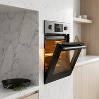 24 In. Single Wall Electric Oven with Convection, Touch Control in Stainless Steel — Studio Shot