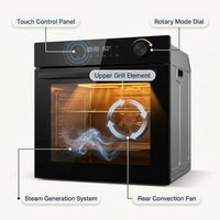 24 In. Single Wall Electric Oven with Convection, Touch Control in Stainless Steel — How It Works