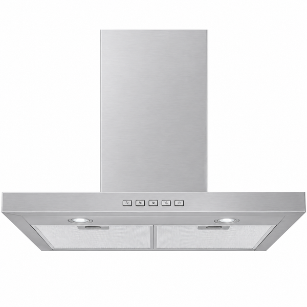 30-Inch T-Style Chimney Wall-Mount Range Hood with 450 Max Blower CFM