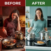 Stainless Steel 11-Piece Cookware Set — Before & After