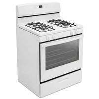 White Freestanding Gas Range with 5.1 Cu. Ft. & Bake Assist Temps — Studio Shot