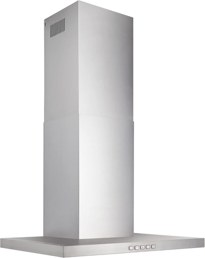 BWT1304SS T-Style Range LED Lighting Convertible Wall-Mount Kitchen Chimney Vent Hood, 30-Inch, Stainless Steel