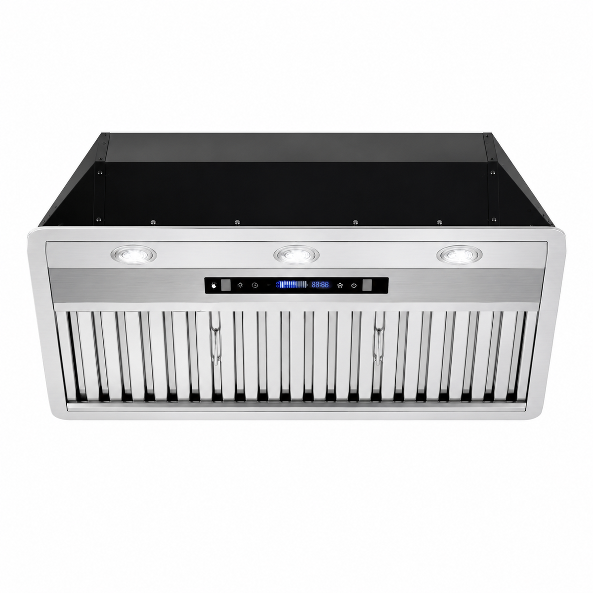 42-Inch Stainless Steel Range Hood Insert with 900 CFM, Gesture Control, Remote Control, and LED Lights
