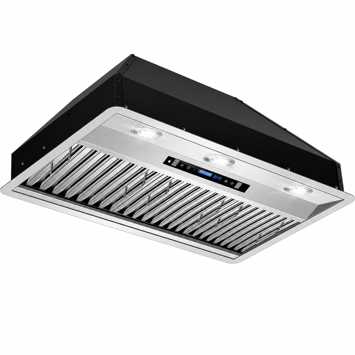 42-Inch Stainless Steel Range Hood Insert with 900 CFM, Gesture Control, Remote Control, and LED Lights