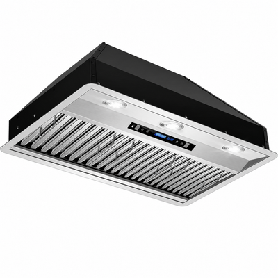 42-Inch Stainless Steel Range Hood Insert with 900 CFM, Gesture Control, Remote Control, and LED Lights